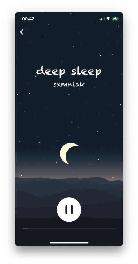 Chillhop Radio for iOS, player