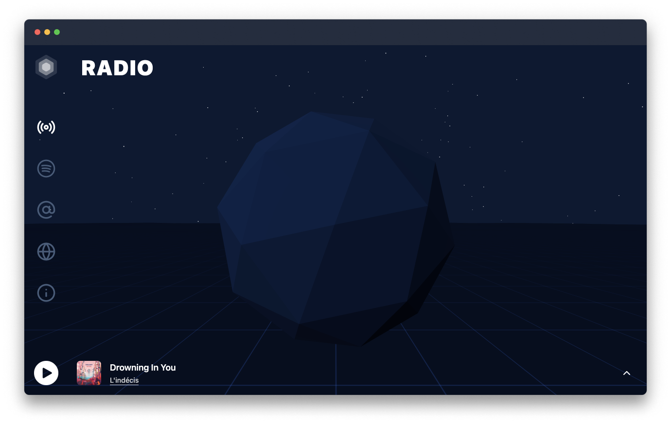 Viberoom Radio website on desktop