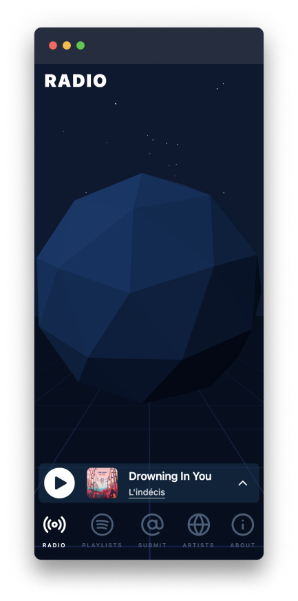 Viberoom Radio website on mobile